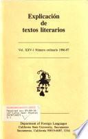 Explicación de textos literarios