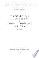 Exposición documental de Manuel Gutiérrez Nájera, 1859-1959