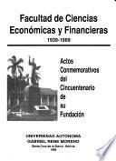 Facultad de Ciencias Económicas y Financieras 1939-1989
