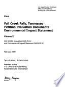 Fall Creek Falls Petition Evaluation Document
