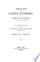 Fallos de la Corte suprema de justicia de la nación