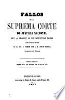 Fallos de la Corte Suprema de Justicia de la Nación