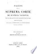 Fallos de la Corte suprema de justicia de la nación
