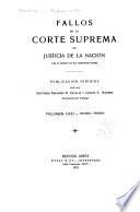 Fallos de la Corte suprema de justicia de la nación