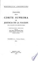 Fallos de la Corte Suprema de Justicia nacional