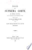 Fallos de la Corte Suprema de Justicia nacional