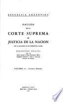 Fallos de la Corte Suprema de Justicia nacional