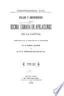 Fallos y disposiciones de la exma. Cámara de Apelaciones de la Capital