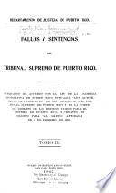 Fallos y sentencias del Tribunal Supremo de Puerto Rico