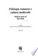 Filologia romanza e cultura medievale