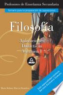 Filosofia. Cuerpo de Profesores de Enseñanza Secundaria. Aplicaciones Didacticas.volumen I. E-book