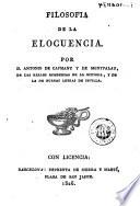 Filosofía de la elocuencia