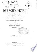 Filosofía del derecho penal