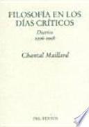 Filosofía en los días críticos