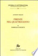 Firenze Nel Quattrocento: Famiglia e società