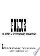 Folios del Centro de Investigaciones Humanísticas