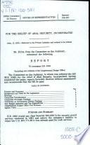 For the Relief of Akal Security, Incorporated