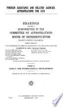 Foreign Assistance and Related Agencies Appropriations for 1978
