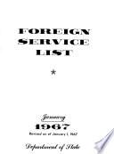 Foreign Service List