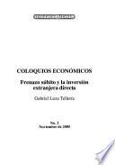 Frenazo súbito y la inversión extranjera directa