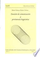 Función de comunicación y pertinencia lingüística