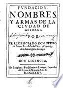 Fundacion nombres y armas de la ciudad de Astorga