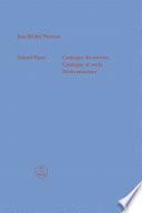 Gabriel Fauré - Catalogue des œuvres (Catalogue of works / Werkverzeichnis)