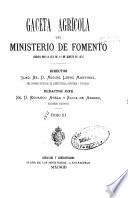 Gaceta Agricola del Ministerio de Fomento