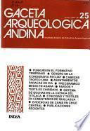 Gaceta arqueológica andina