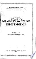 Gaceta del Gobierno de Lima independente; other slight variations