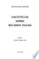 Gacetillas sobre Ricardo Palma