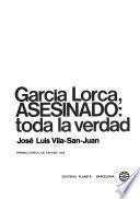García Lorca, asesinado