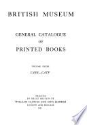 General Catalogue of Printed Books