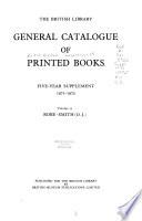 General Catalogue of Printed Books
