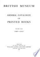 General Catalogue of Printed Books