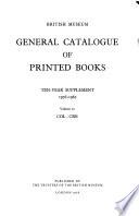 General Catalogue of Printed Books