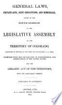 General Laws, Private Acts, Joint Resolutions, and Memorials
