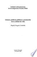 Género, políticas públicas y promoción de la calidad de vida