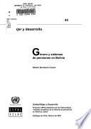 Género y sistemas de pensiones en Bolivia