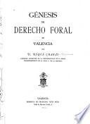 Génesis del derecho foral de Valencia