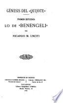 Génesis del Quijote ...
