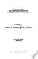Genre(s), formes et identités génériques