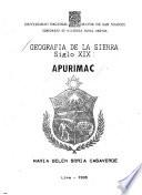 Geografía de la sierra, siglo XIX: Apurimac