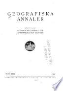 Geografiska Annaler