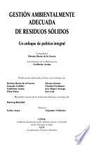 Gestión ambientalmente adecuada de residuos sólidos