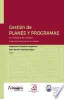 Gestión de planes y programas