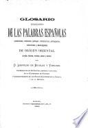 Glosario etimológico de las palabras españolas ... de origen oriental