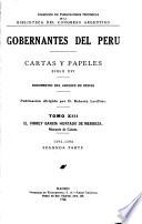 Gobernantes del Perú, cartas y papeles, siglo XVI