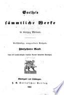 Goethe's sämmtliche Werke