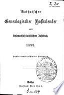 Gothaischer genealogischer Hofkalender nebst diplomatisch-statistischem Jahrbuch